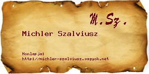 Michler Szalviusz névjegykártya